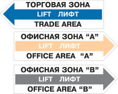 Информационные указатели. Навигация в подземном паркинге ТЦ. Примеры работ МСК.