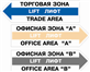 Указатели в торговом и офисном пространстве